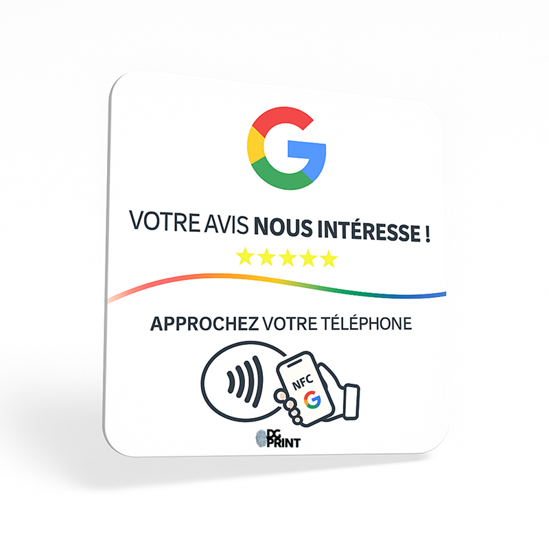PLAQUES NFC GOOGLE AVIS